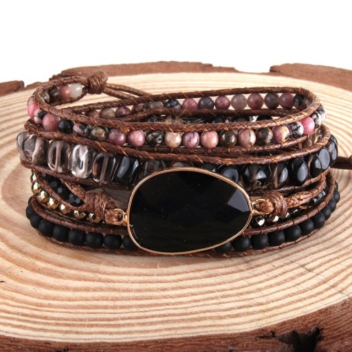 Mehrschichtiges Perlenarmband für Damen H322
