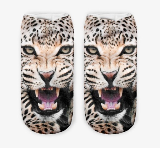 Meias com estampado 3D de animais A1484