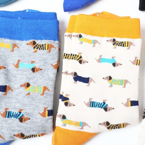 Meias com estampado de cães