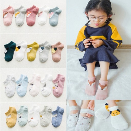 Meias de rapariga com animais - 5 pares