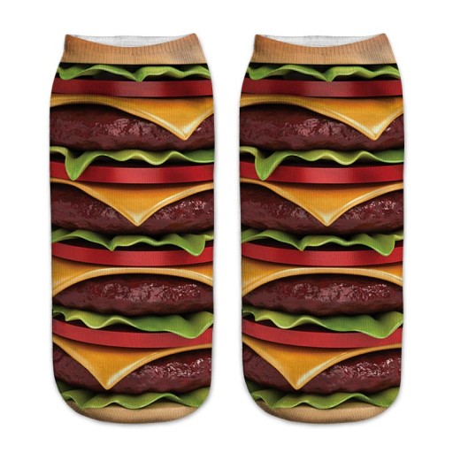 Meias de tornozelo femininas - Comida