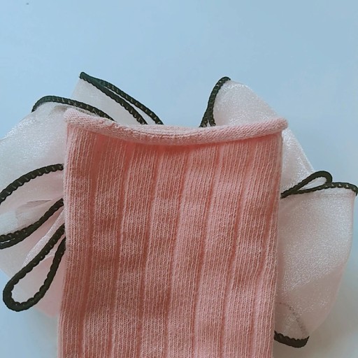 Meias de tornozelo para rapariga com laço