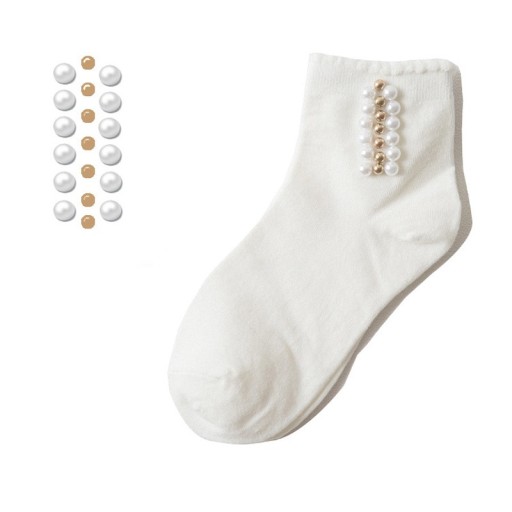 Meias de tornozelo para senhora com pérolas A670