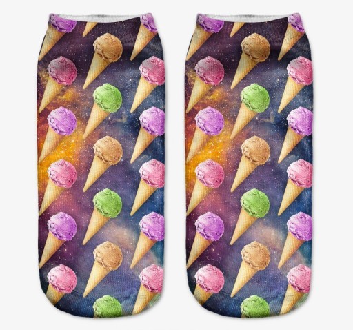 Meias estilosas com estampado