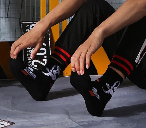 Meias masculinas com estampado A1426