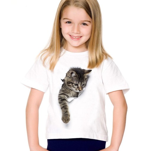 Meisjes 3D katten t-shirt J605