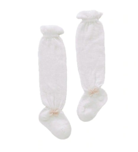 Meisjes baby sokken met strik