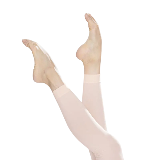 Meisjes danspanty zonder voet voor ballet en gymnastiek, gladde uitvoering van nylon en elastaan, geschikt voor optredens en training