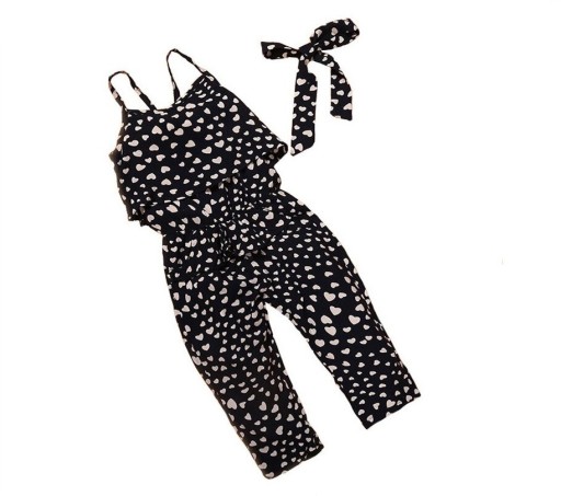 Meisjes jumpsuit met hartjes L1233