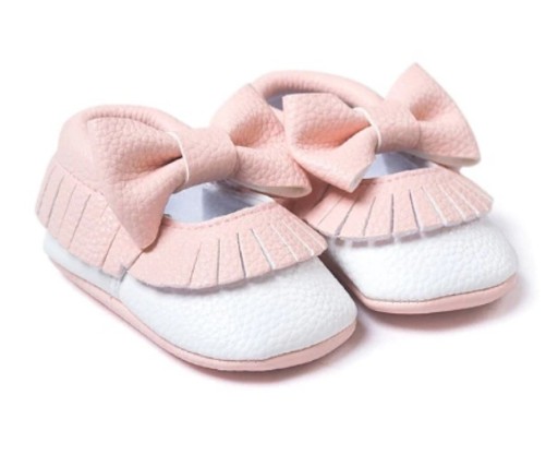 Meisjes leren pantoffels met ruches