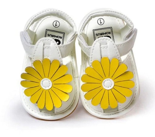 Meisjes leren sandalen met bloem