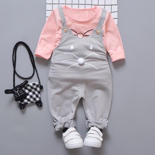 Meisjes T-shirt en bibbroek