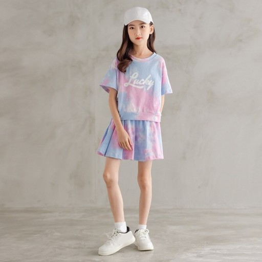 Meisjes T-shirt en rok L1479