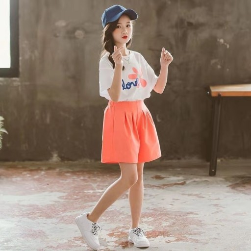 Meisjes T-shirt en short L1336