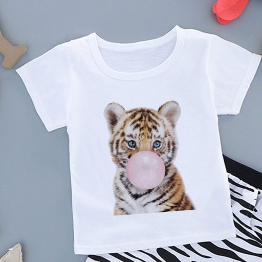 Meisjes T-shirt met dier B1433