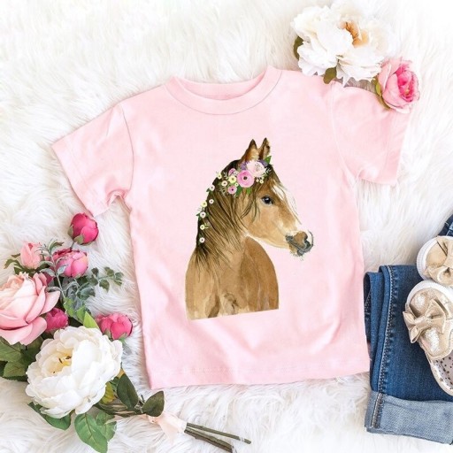 Meisjes T-shirt met dier B1627
