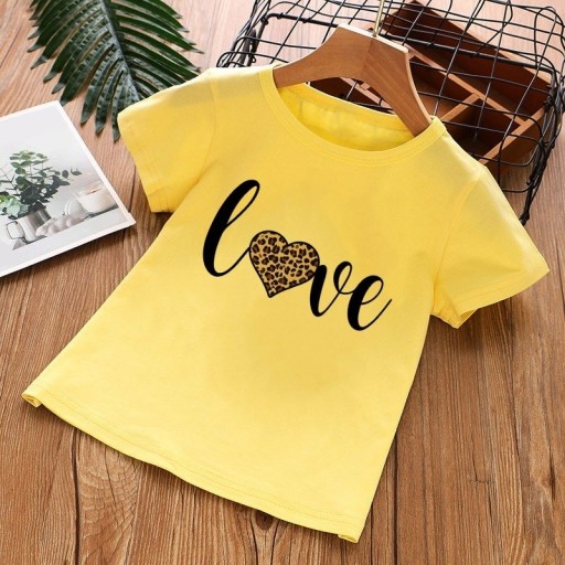 Meisjes T-shirt met hart B1583