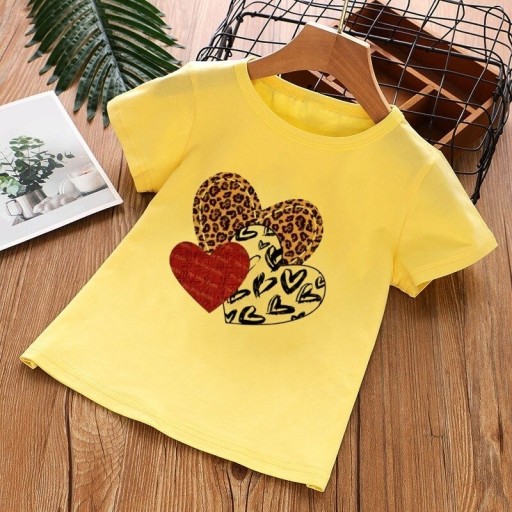 Meisjes T-shirt met hart B1583