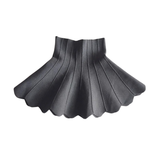 Meisjesskirt Effen met Golvende Zoom Boven de Knie Acryl Licht Elegante Rok voor Dagelijks Gebruik