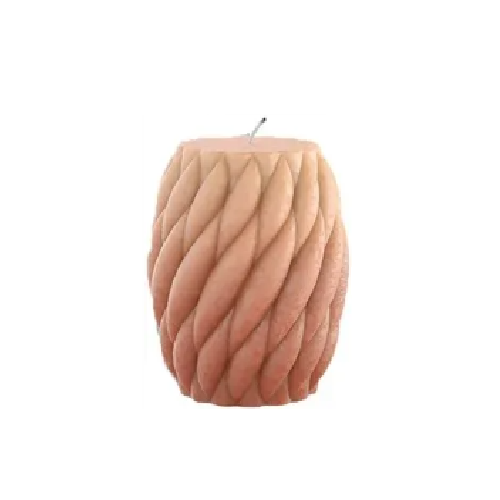 Mellem form til fremstilling af lys og sæbe Oval med spiral mønster 8,4 x 8,4 x 9,2 cm Silikoneform til dekorationer