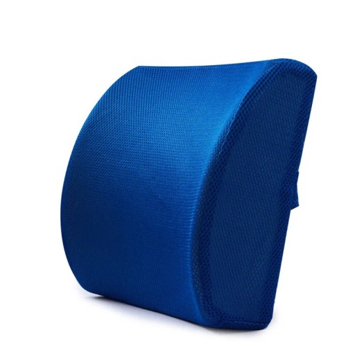 Memory Foam Lordosenstützkissen 34x33x12 cm Rückenstütze für Auto und Büro Flanellkissen für Autositz und Stuhl Schmerzlinderung