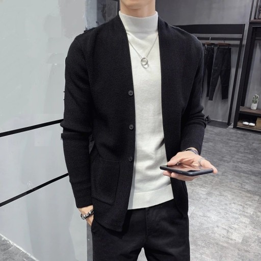 Men's Cardigan with Buttons F238