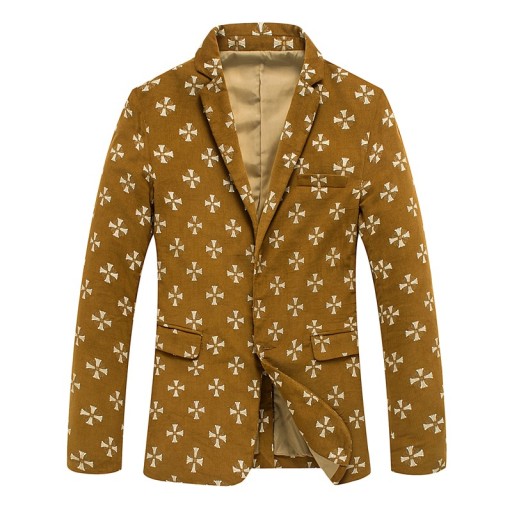 Men's Casual Printed Blazer J2179