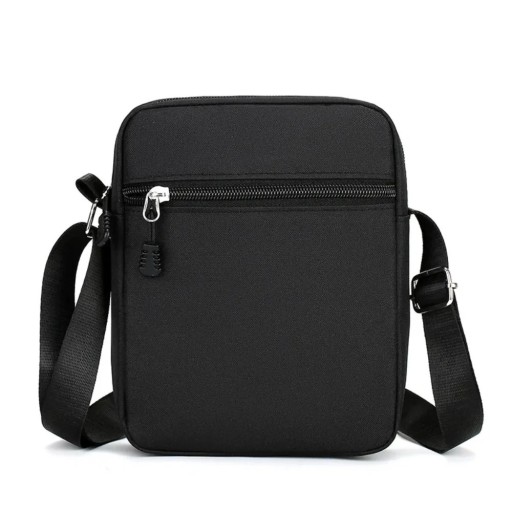 Men's Mini Crossbody Bag 20×15×5 cm Casual Small Black Shoulder Bag Made of Oxford Polyester Simple Nylon Bag for Men in the City
