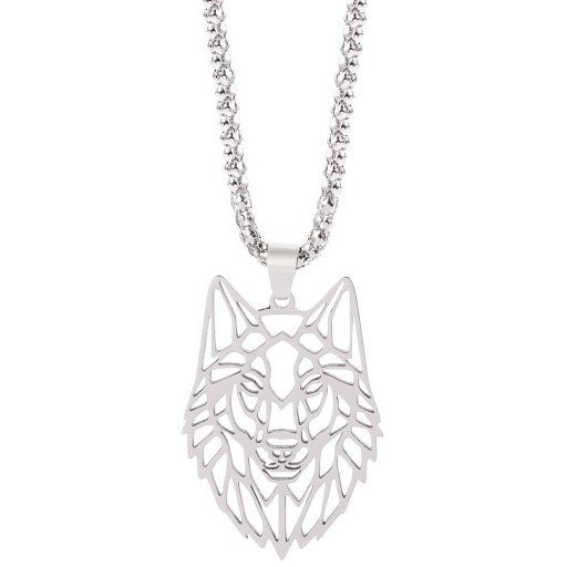 Men's Necklace with Wolf