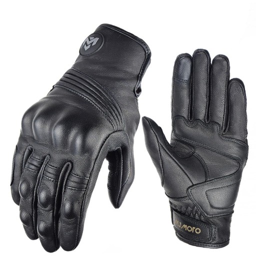 Men's Retro Motorcycle Gloves Made of Genuine Leather Summer Breathable Leather Motorcycle Gloves Motocross Accessories