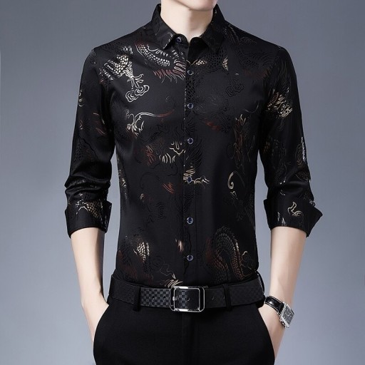 Men's Shirt with Dragons F834