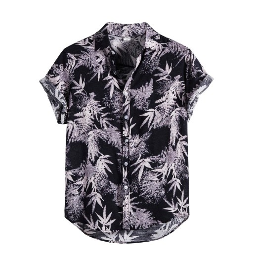 Men's Shirt with Leaves F750