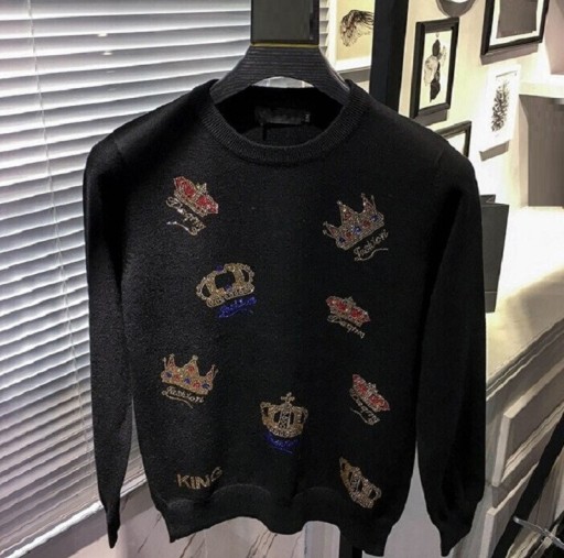 Men's Sweater with Crowns