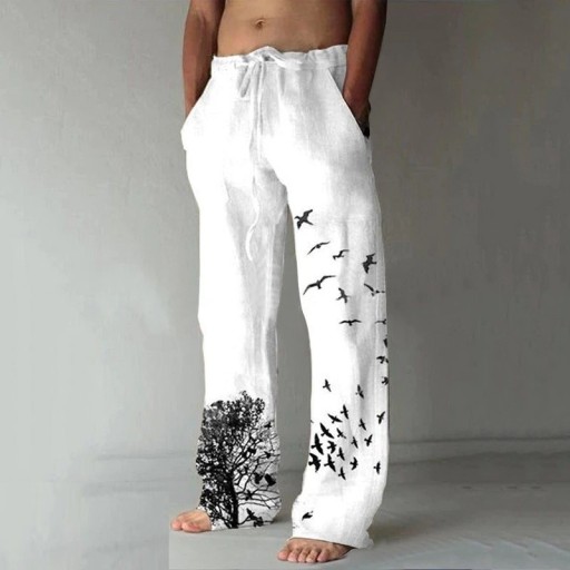 Men's Trousers with Birds A3123