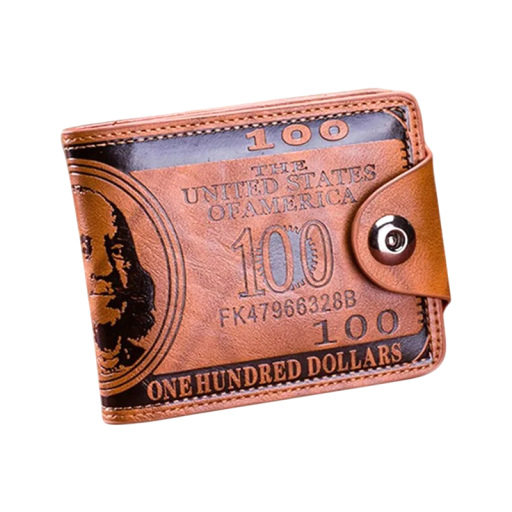 Men's Wallet with Snap Fastening 11.5 x 9 cm PU Leather Neutral Colours Card Slots Elegant Compact Wallet for Men Practical Men's Wallet