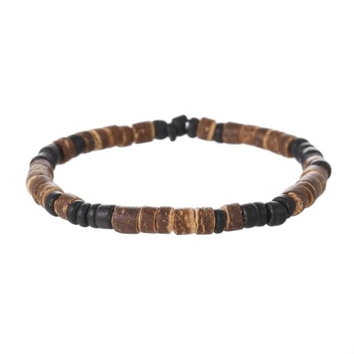 Men's Wooden Beaded Bracelet with Combined Beads Natural Material for Everyday Wear and Style Enhancement