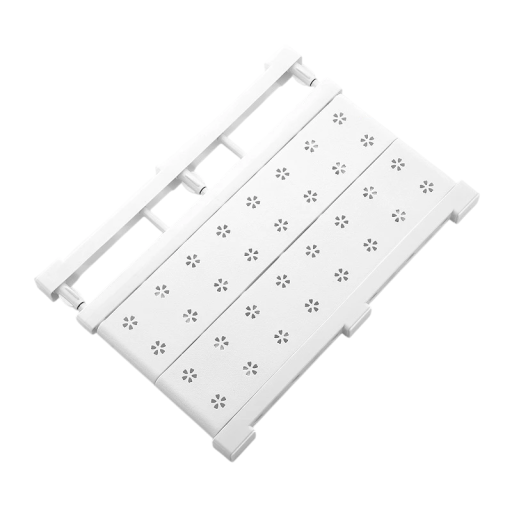 Mensola regolabile bianca per scaffale 29–40 x 42 cm Pannelli removibili Mensola e appendiabiti per armadio Montaggio rapido Sistema di espansione senza foratura