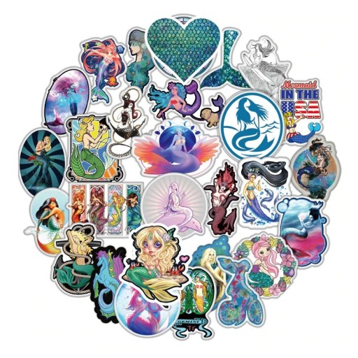 Mermaid Stickers 50 pcs