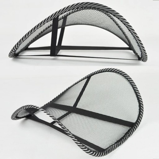Mesh rugleuning 38x40 cm voor bureaustoel en auto Ergonomische versteviging met massagefunctie en ventilatie