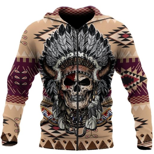 Męska bluza z nadrukiem czaszki F79