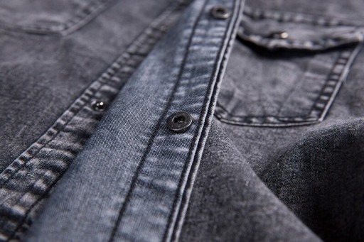 Męska koszula jeansowa F458