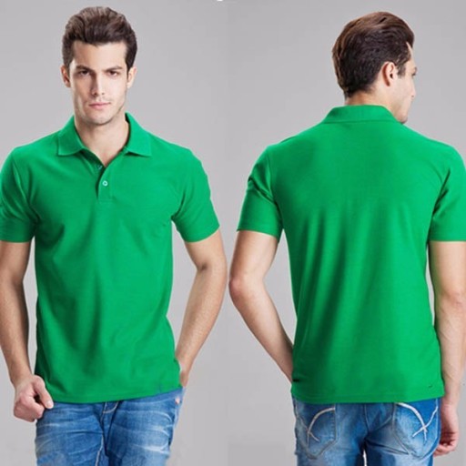 Męska koszulka polo - zielona