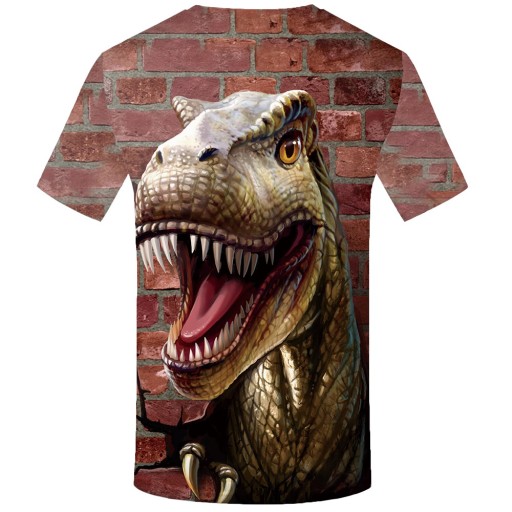 Męska koszulka z nadrukiem 3D - Dinozaur