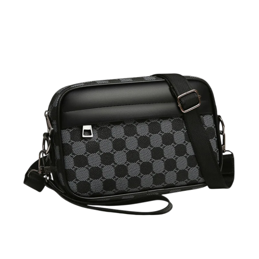 Męska torba typu crossbody 24×14×5 cm Torba na ramię ze skóry syntetycznej Torba do pisania z kółkami Luksusowa torba podróżna biznesowa