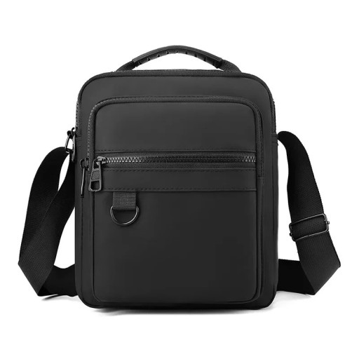 Męska torba typu crossbody 25×21×10 cm Casualowa torba typu Oxford na ramię Mini torba na telefon z boku Mała torba na zamek błyskawiczny Wykonana z nylonu i poliestru