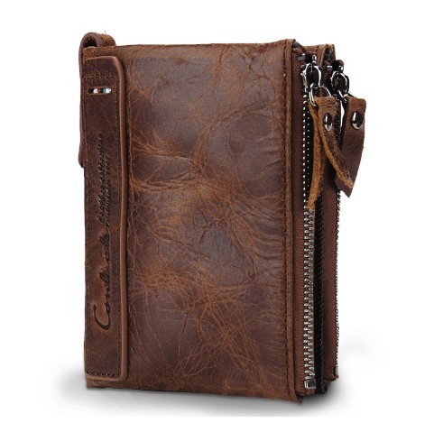 Męski portfel w pięknym stylu - brązowy