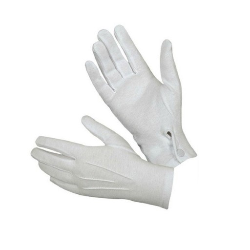 Męskie bawełniane zimowe rękawiczki - białe
