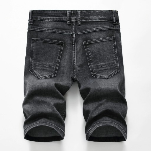 Męskie czarne jeansowe szorty