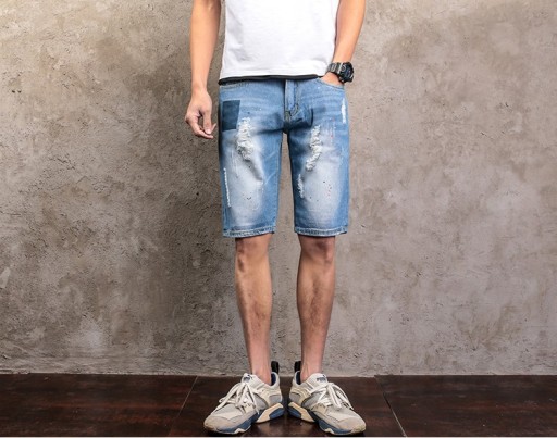 Męskie jeansowe szorty A865