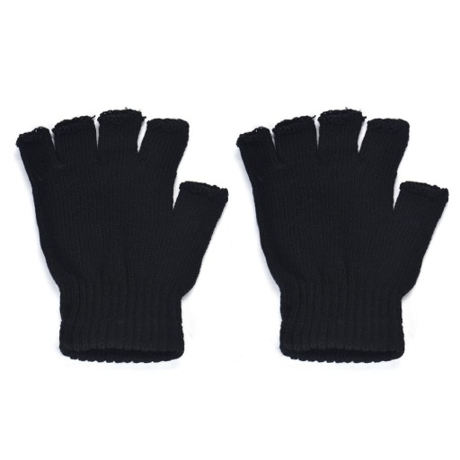 Męskie rękawiczki bez palców czarne